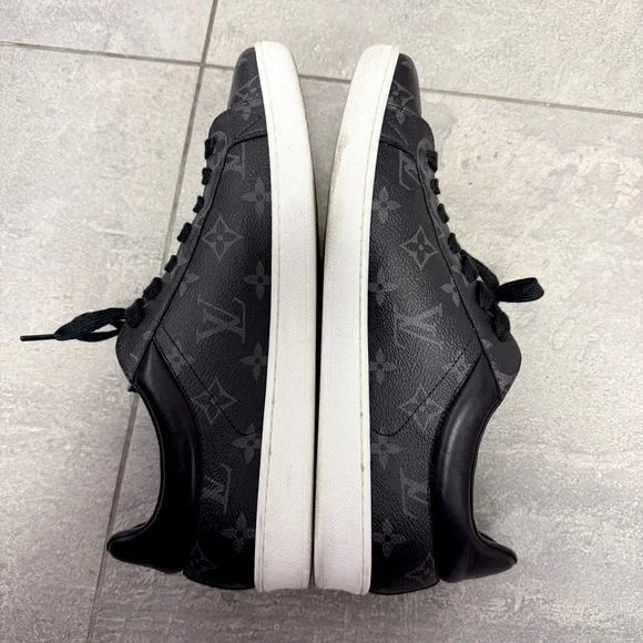 Louis Vuitton Monogram Eclipse Black Low Top Luxembourg Sneakers Trainers US9.5 - Picture 6 of 11